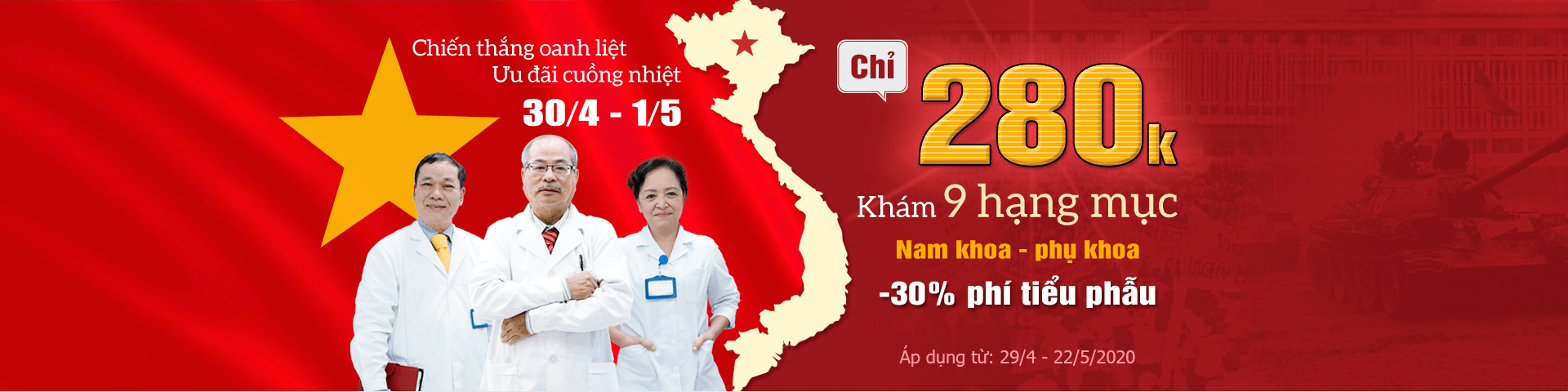 Ưu đãi khuyến mại 30/4 và 1/5